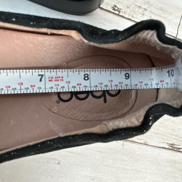 Abeo Jean 11 Loafers Womens 7M Metallic Black Leather Neutral Orthotic Insoles - Picture 7 of 10